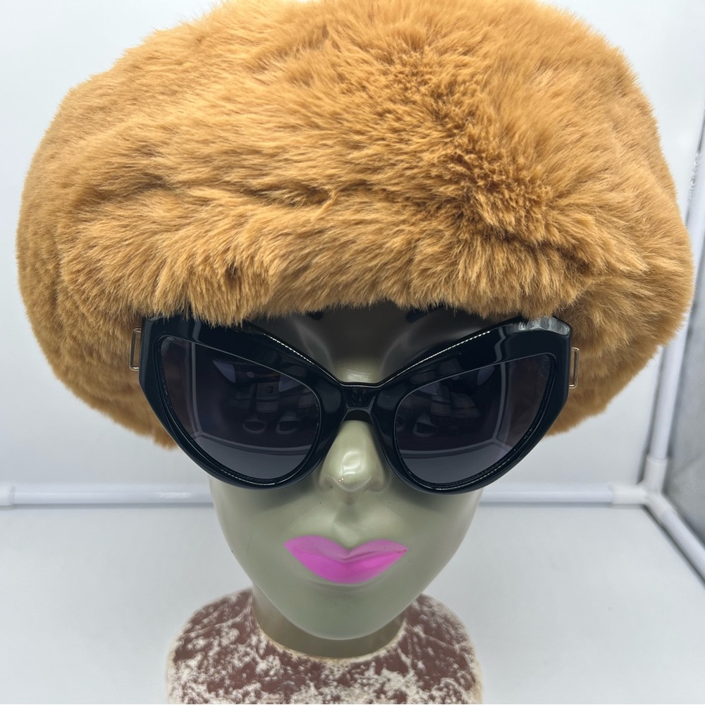 NEW KAREN WALKER Bow Wow B Acetate Black Oversized Cat Eye Sunglasses